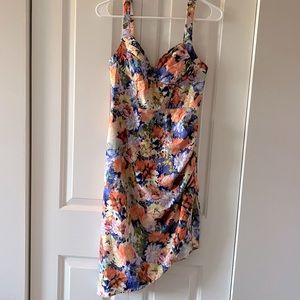 Floral asymmetrical dress